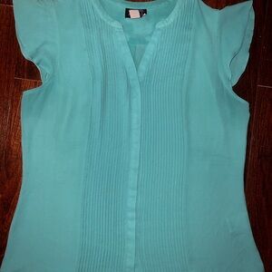 Simply Styled by Sears Aqua Cap Sleeve Women's Top
